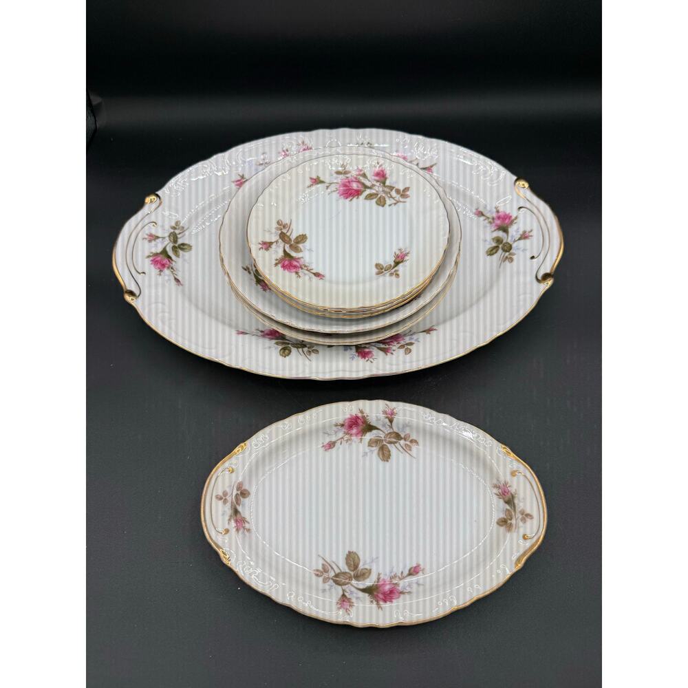 VINTAGE 1950'S Royal Rose Fine China Crafted in Japan ~ Set of 7